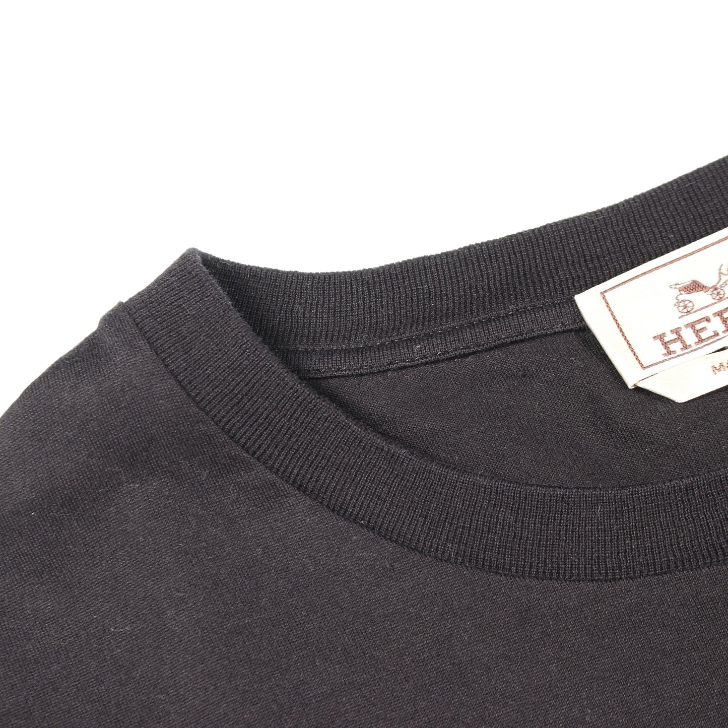 ハーバリウム 半袖Tシャツ コットン ブラック エルメス