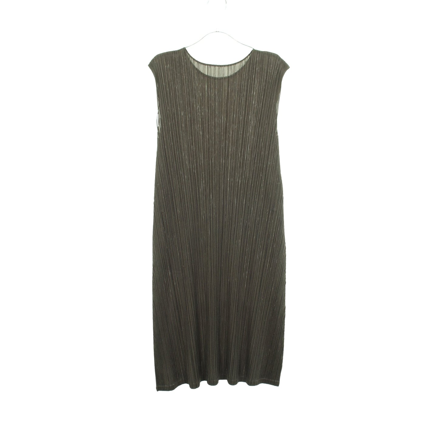 プリーツ ノースリーブ ワンピース ダークグリーン プリーツプリーズ ワンピース PLEATS PLEASE
