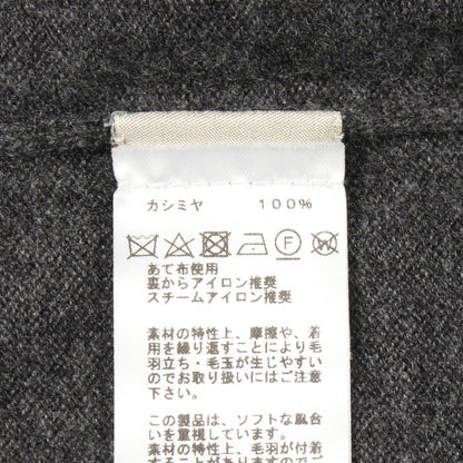 ニット ジップアップパーカー カシミヤ グレー ネイビー エルメス