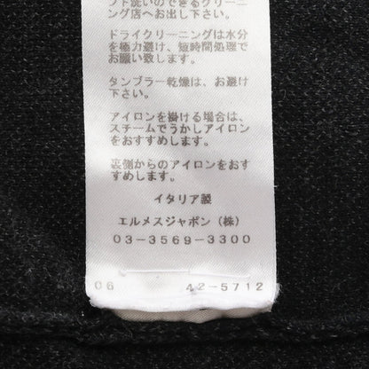 シェーヌダンクル 総柄 ニット ウール ダークグレー マルチカラー エルメス