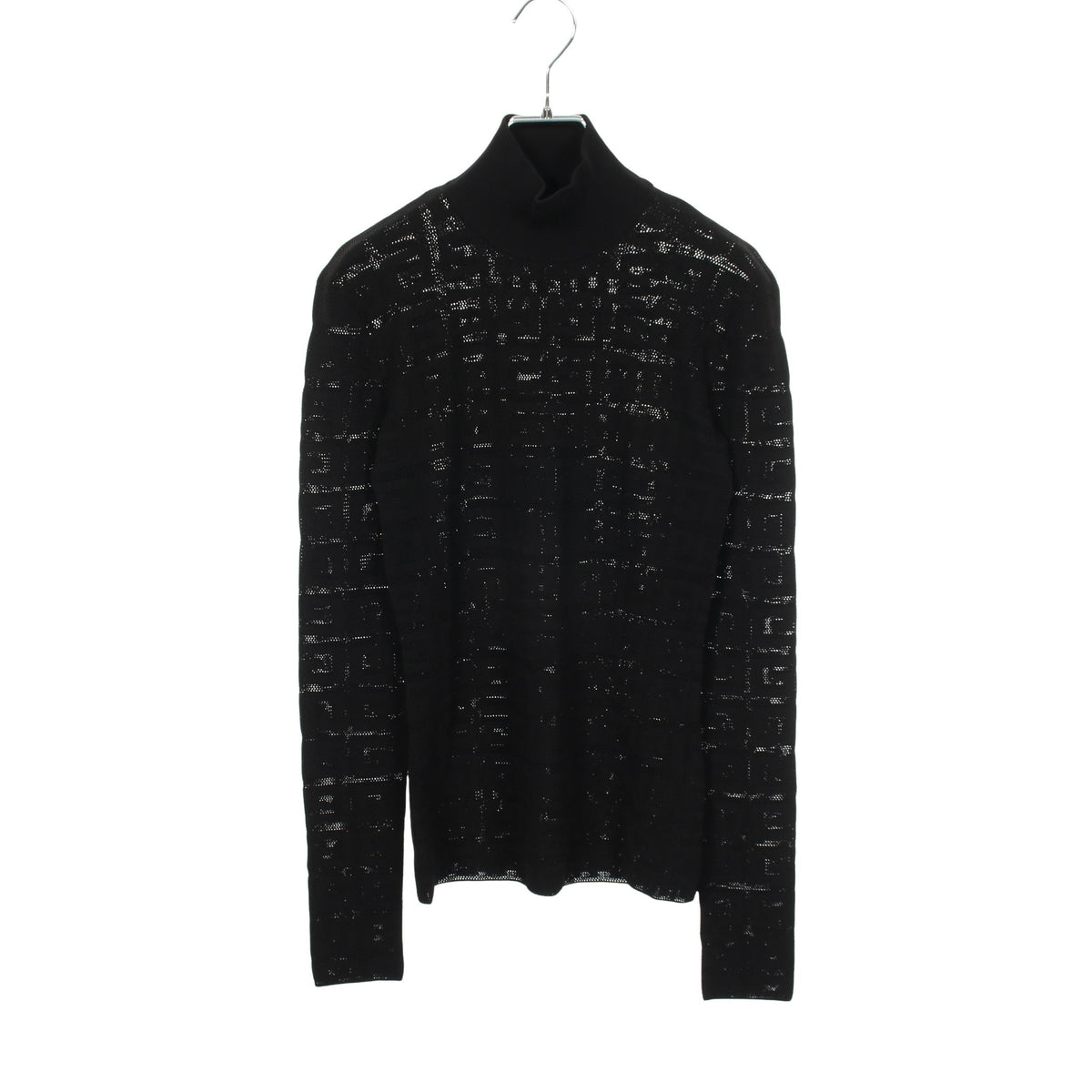 Gロゴ 総柄 ハイネック ニット レーヨン ブラック ジバンシィ トップス GIVENCHY