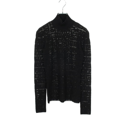 Gロゴ 総柄 ハイネック ニット レーヨン ブラック ジバンシィ トップス GIVENCHY
