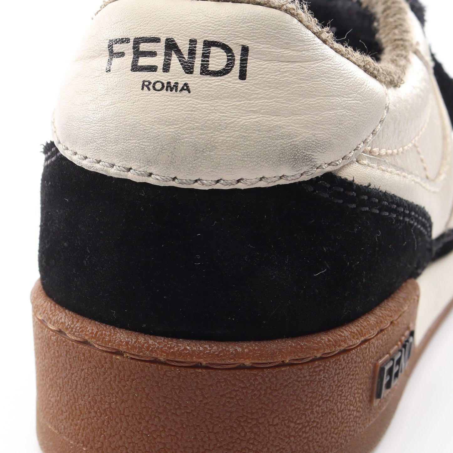 Fendi Match フェンディマッチ スニーカー レザー オフホワイト ブラック フェンディ