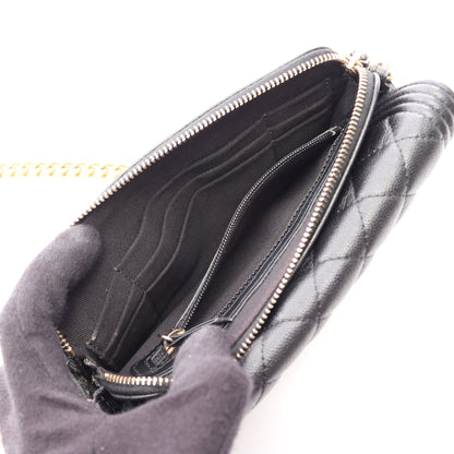ボーイシャネル フォンケース チェーンウォレット キャビアスキン ブラック ゴールド金具 シャネル