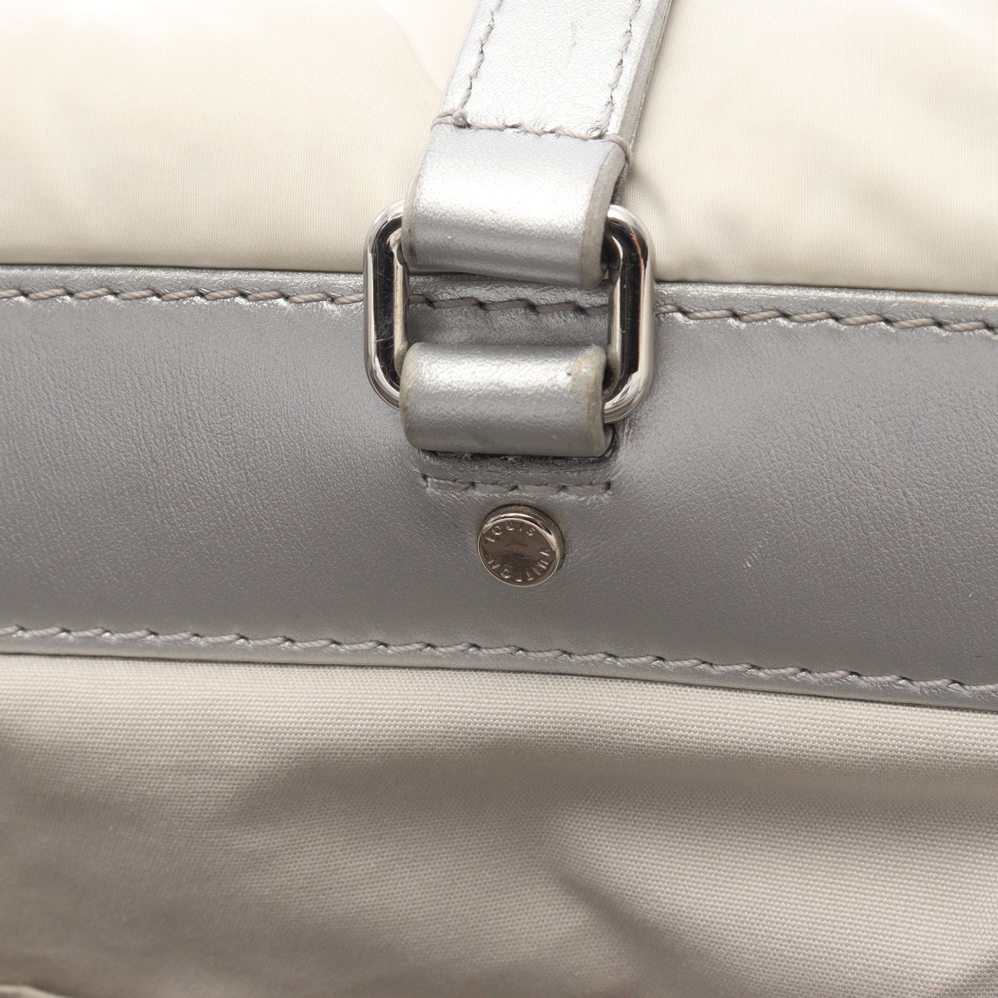 オンザゴーMM 2WAY LV SKI ショルダーバッグ トートバッグ ナイロン レザー グレー マルチカラー ルイヴィトン