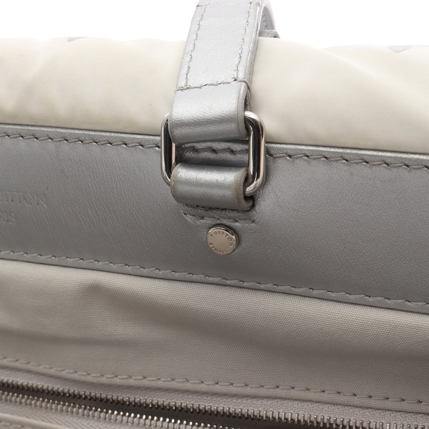 オンザゴーMM 2WAY LV SKI ショルダーバッグ トートバッグ ナイロン レザー グレー マルチカラー ルイヴィトン