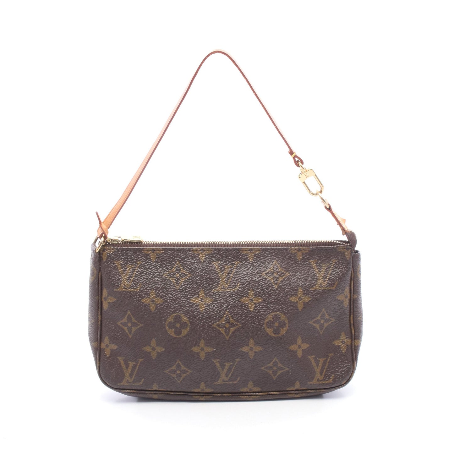 ポシェットアクセソワール モノグラム ハンドバッグ PVC レザー ブラウン ルイヴィトン バッグ LOUIS VUITTON