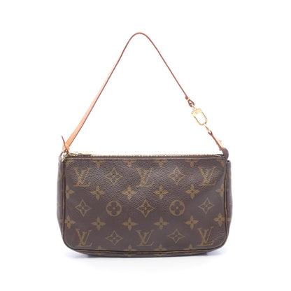 ポシェットアクセソワール モノグラム ハンドバッグ PVC レザー ブラウン ルイヴィトン バッグ LOUIS VUITTON