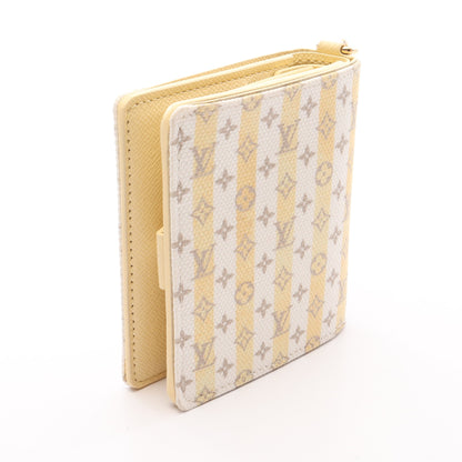 ポケットウォレット LV チャーム 二つ折り財布 PVC ホワイト イエロー マルチカラー ルイヴィトン