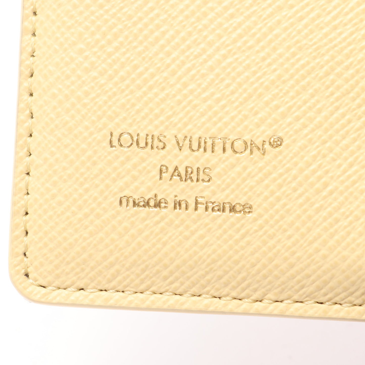ポケットウォレット LV チャーム 二つ折り財布 PVC ホワイト イエロー マルチカラー ルイヴィトン