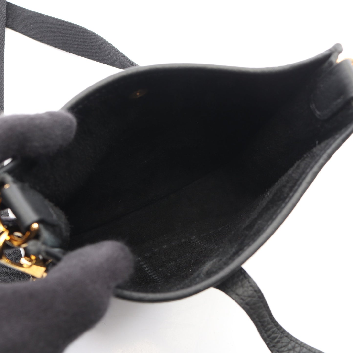 エヴリンTPM アマゾン ショルダーバッグ トリヨンクレマンス ブラック ゴールド金具 K刻印 エルメス