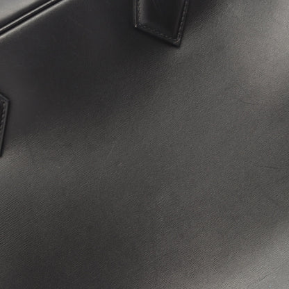 プリュム32 ハンドバッグ レザー ブラック ゴールド金具 □O刻印 エルメス