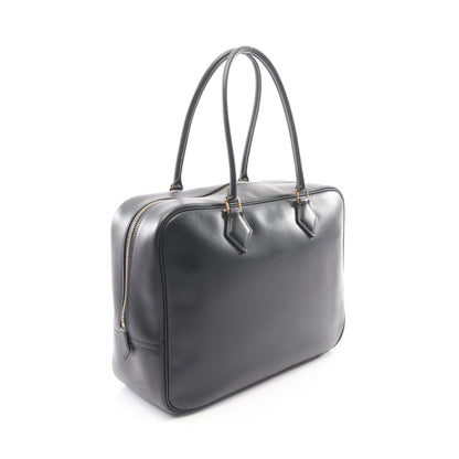 プリュム32 ハンドバッグ レザー ブラック ゴールド金具 □O刻印 エルメス