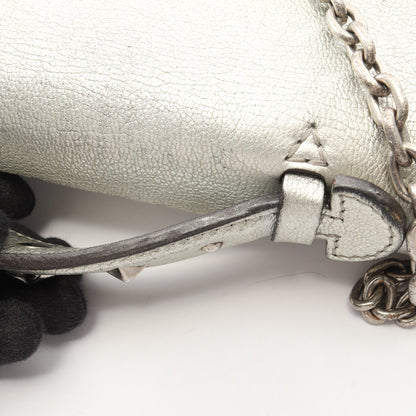 ヴェリー 2WAY チェーンショルダーバッグ レザー シルバー ルイヴィトン