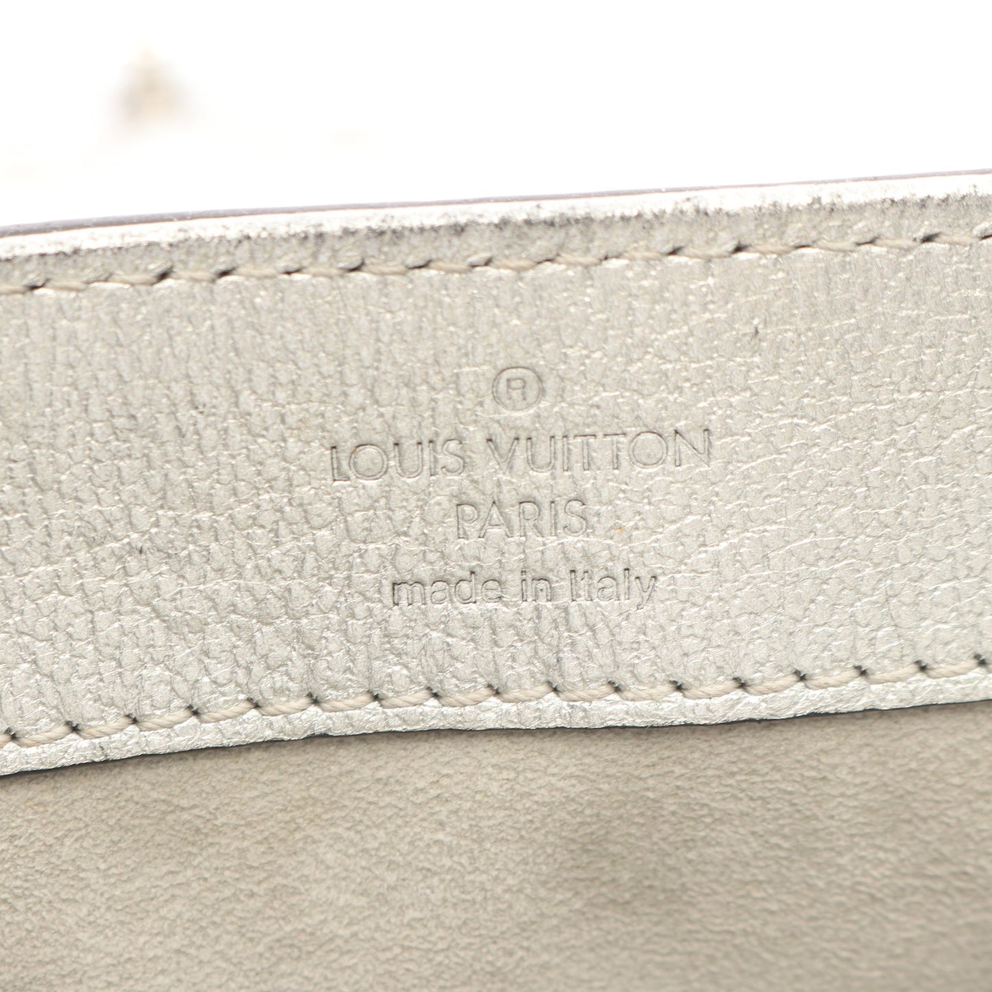 ヴェリー 2WAY チェーンショルダーバッグ レザー シルバー ルイヴィトン