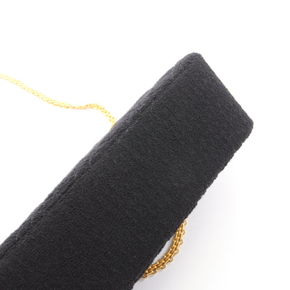 チェーンショルダーバッグ ツイード ブラック ゴールド金具 シャネル バッグ CHANEL