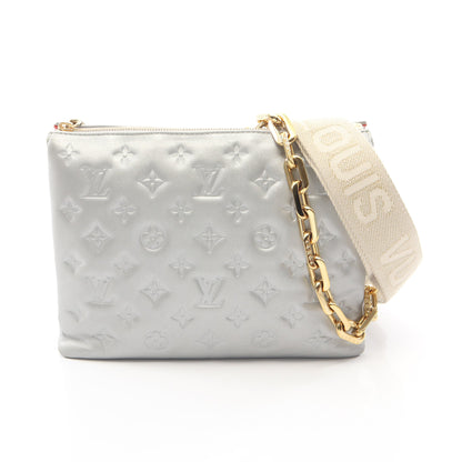 クッサンPM モノグラム 2WAY チェーンショルダーバッグ レザー シルバー ルイヴィトン バッグ LOUIS VUITTON