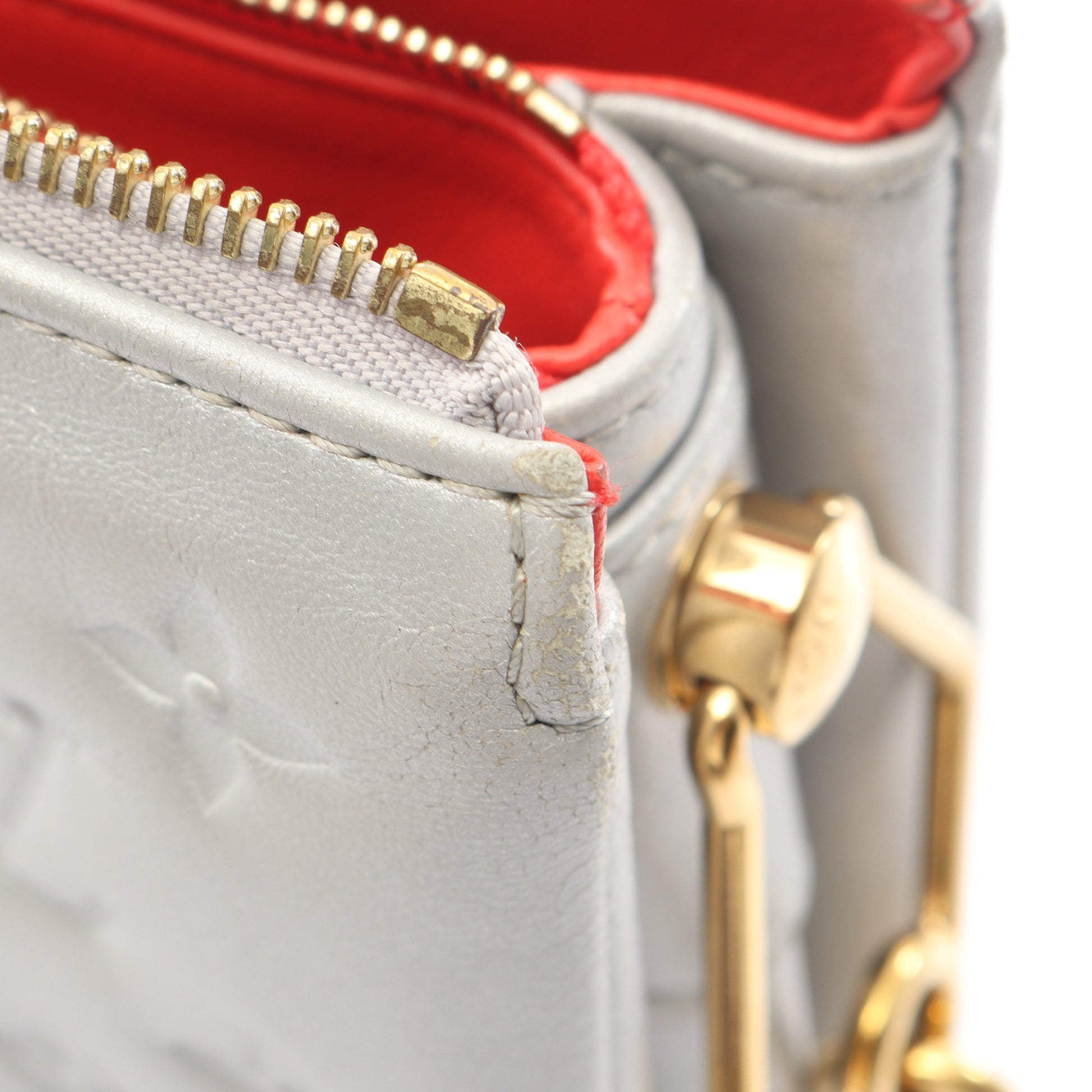 クッサンPM モノグラム 2WAY チェーンショルダーバッグ レザー シルバー ルイヴィトン バッグ LOUIS VUITTON