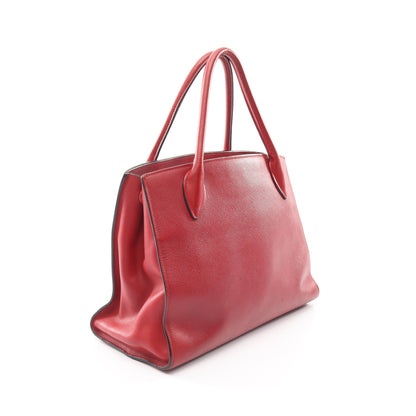 SAFFIANO CUIR C モノクローム 2WAY ハンドバッグ サフィアーノレザー レッド プラダ