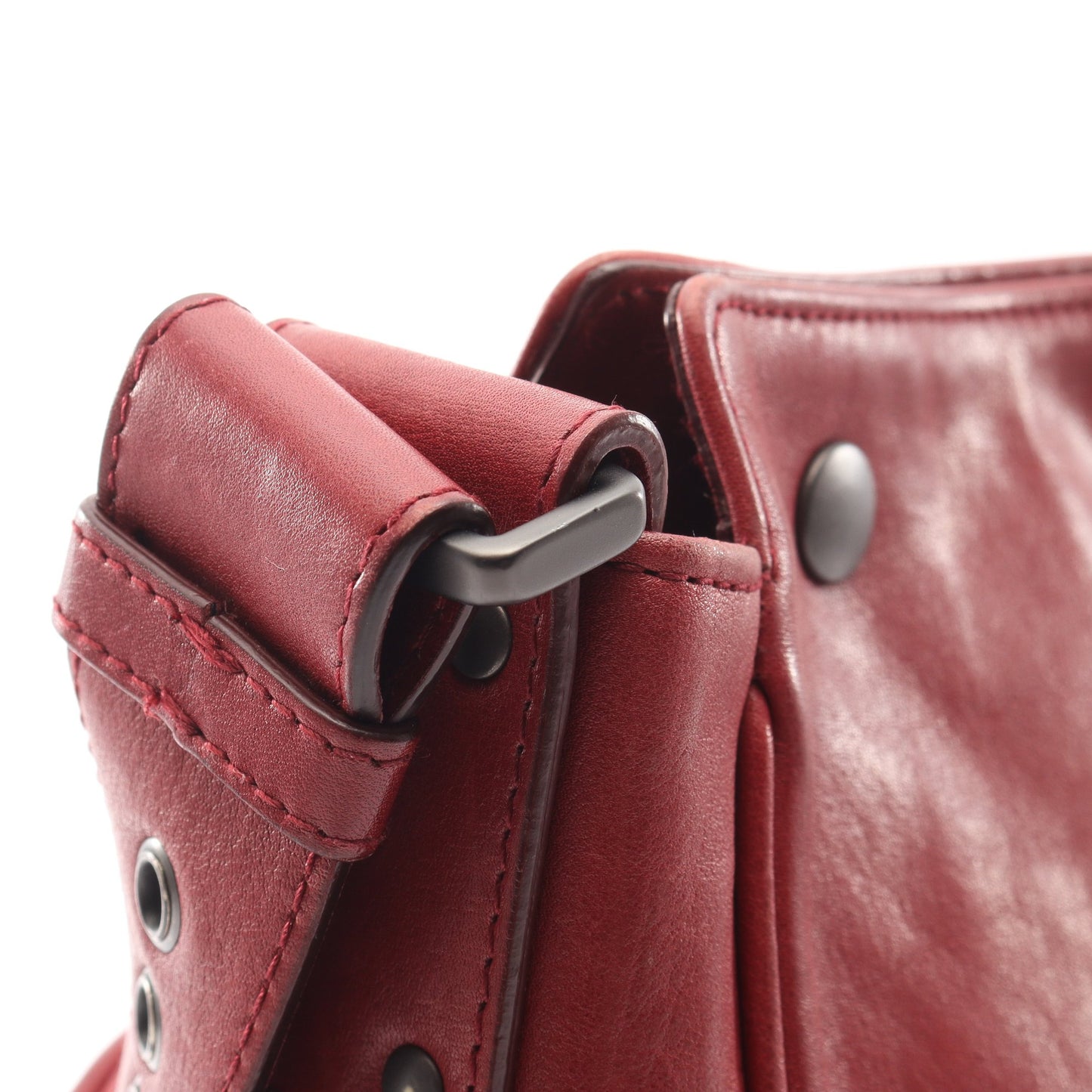 イントレチャート ショルダーバッグ レザー レッド ボッテガヴェネタ バッグ BOTTEGA VENETA