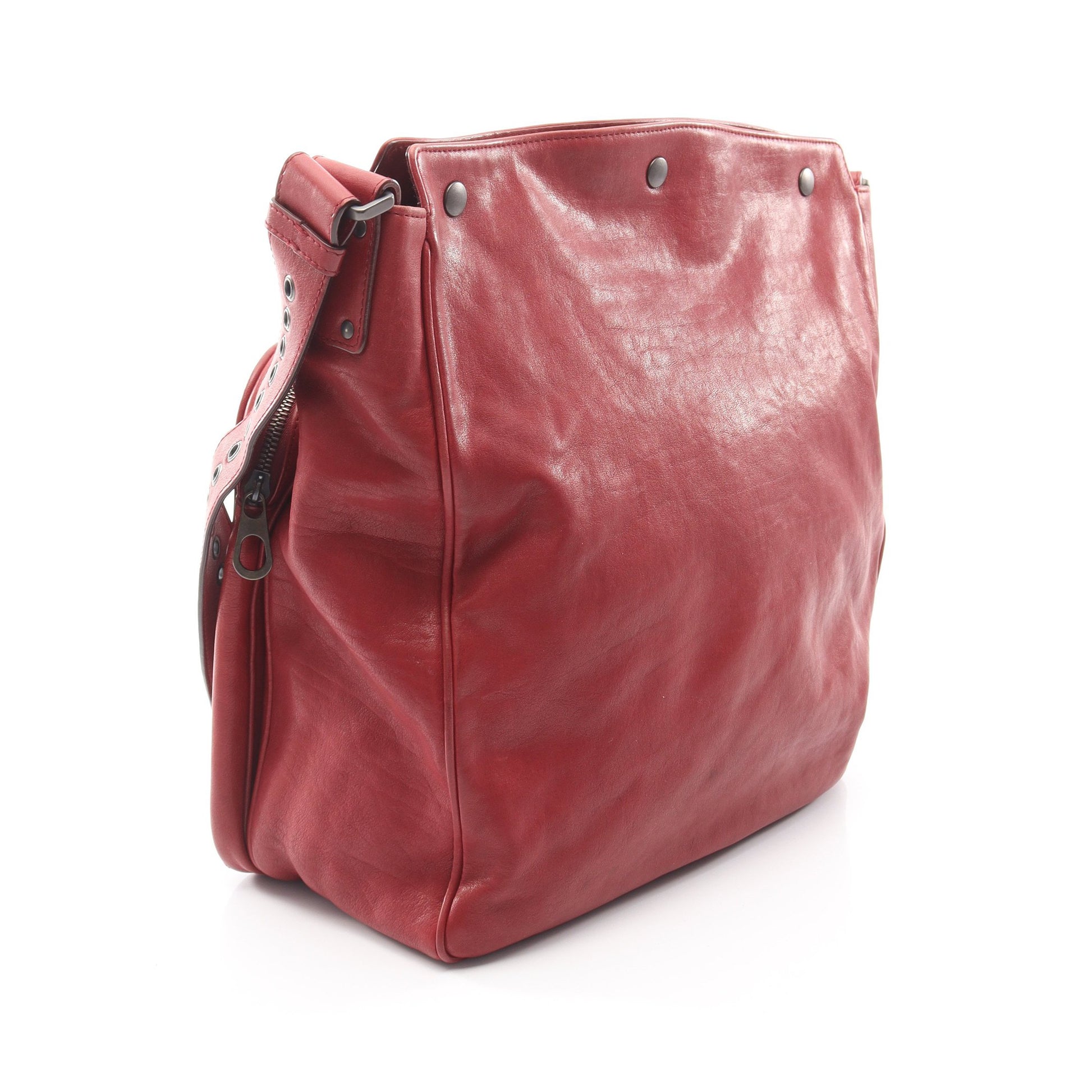 イントレチャート ショルダーバッグ レザー レッド ボッテガヴェネタ バッグ BOTTEGA VENETA