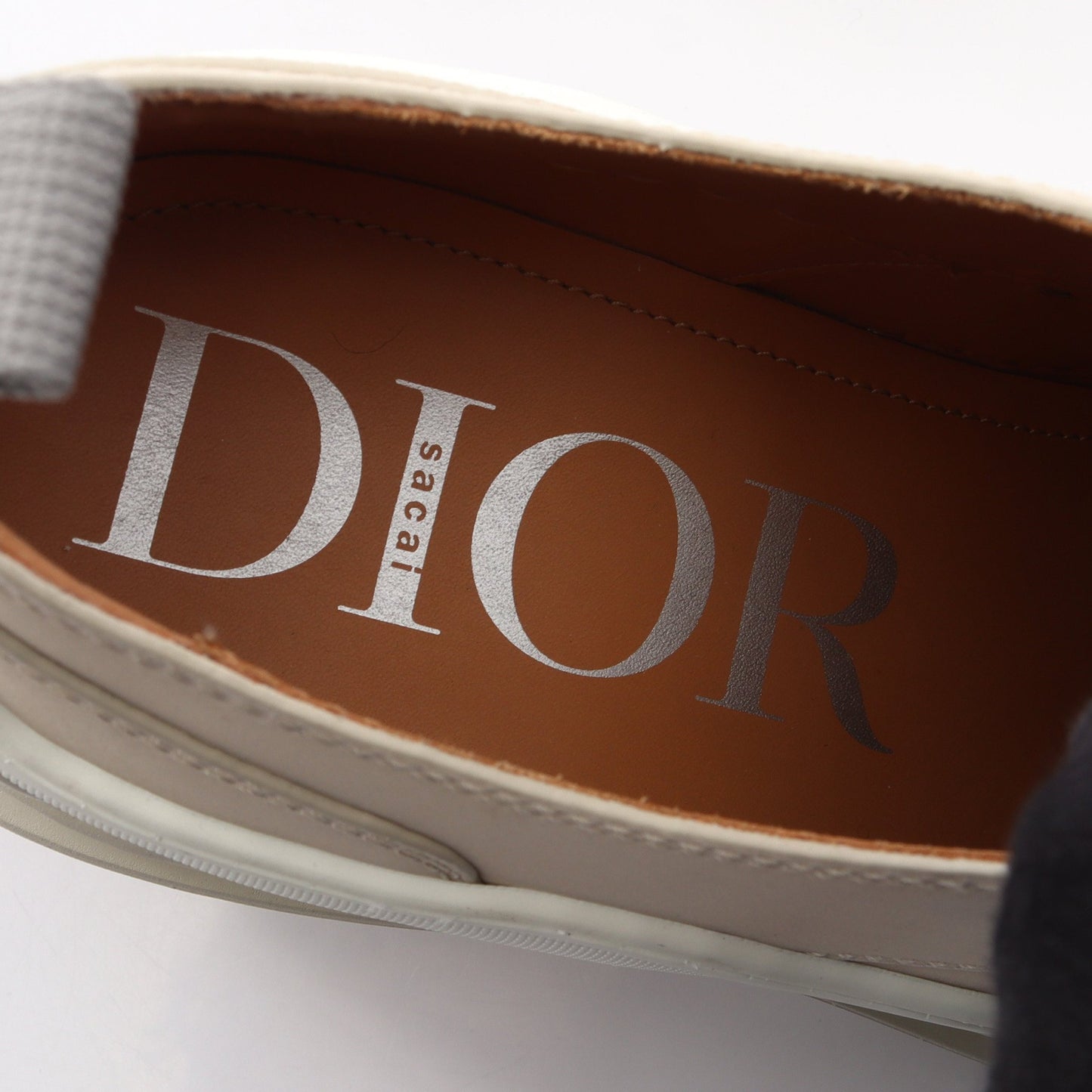 DIOR × sacai 厚底 ダービーシューズ カジュアルシューズ レザー ライトベージュ ディオール
