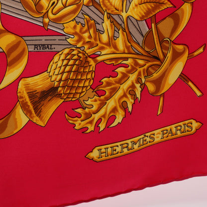 カレ90 BRITISH HERALDRY スカーフ シルク ピンクパープル マルチカラー エルメス