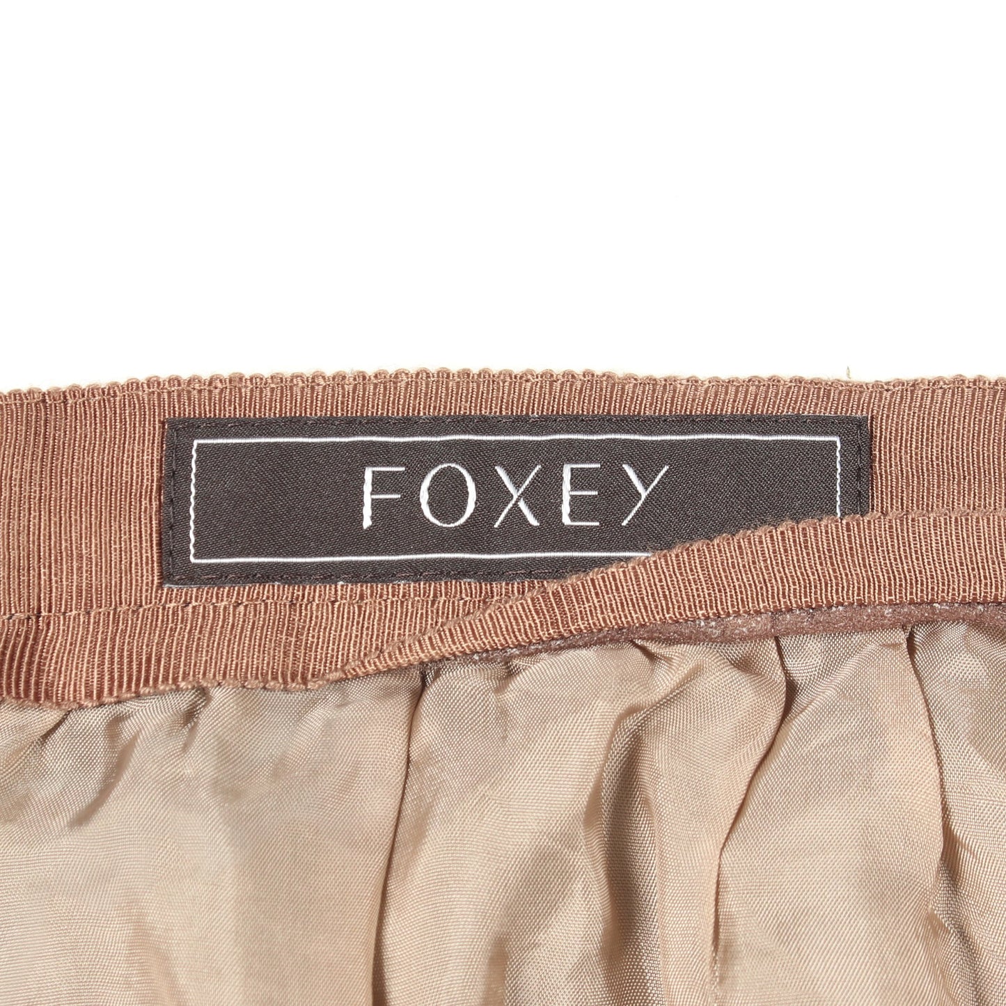 レイヤード レース スカート ウール ブラック グレーブラウン フォクシー ボトムス FOXEY