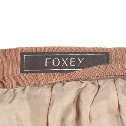 レイヤード レース スカート ウール ブラック グレーブラウン フォクシー ボトムス FOXEY