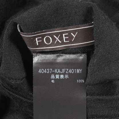 Cape Gilet ニット ポンチョ ウール ブラック フォクシー アウター FOXEY