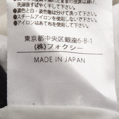 Jasmine Flare ジャスミンフレア ストライプ ノースリーブ ワンピース コットン ライトグレー ホワイト フォクシー