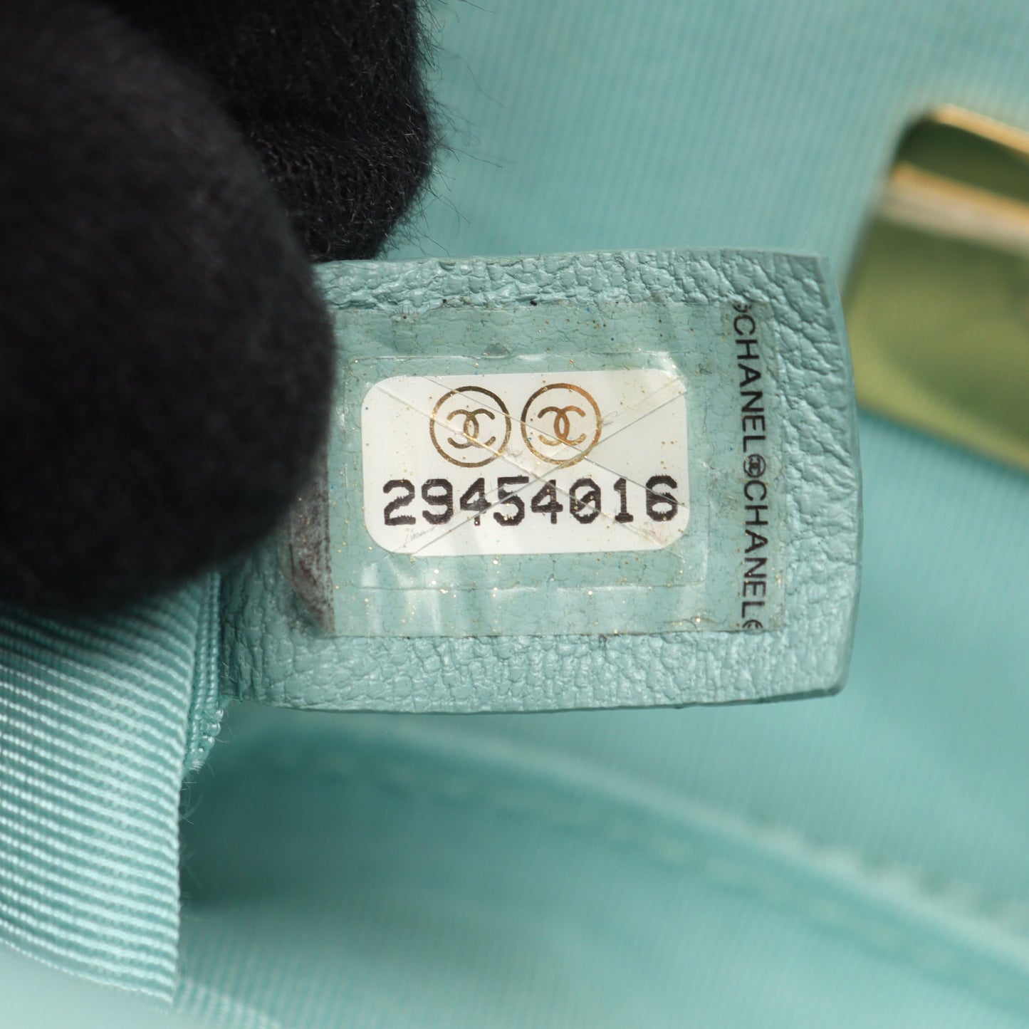 CHANEL19 コンビ金具 ボディバッグ ウエストバッグ ラムスキン ブルーグリーン シャネル