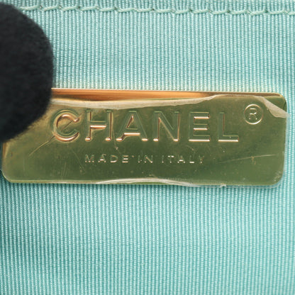 CHANEL19 コンビ金具 ボディバッグ ウエストバッグ ラムスキン ブルーグリーン シャネル