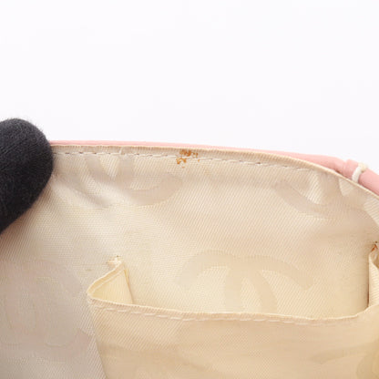ワイルドステッチ ハンドバッグ レザー ピンク ゴールド金具 シャネル