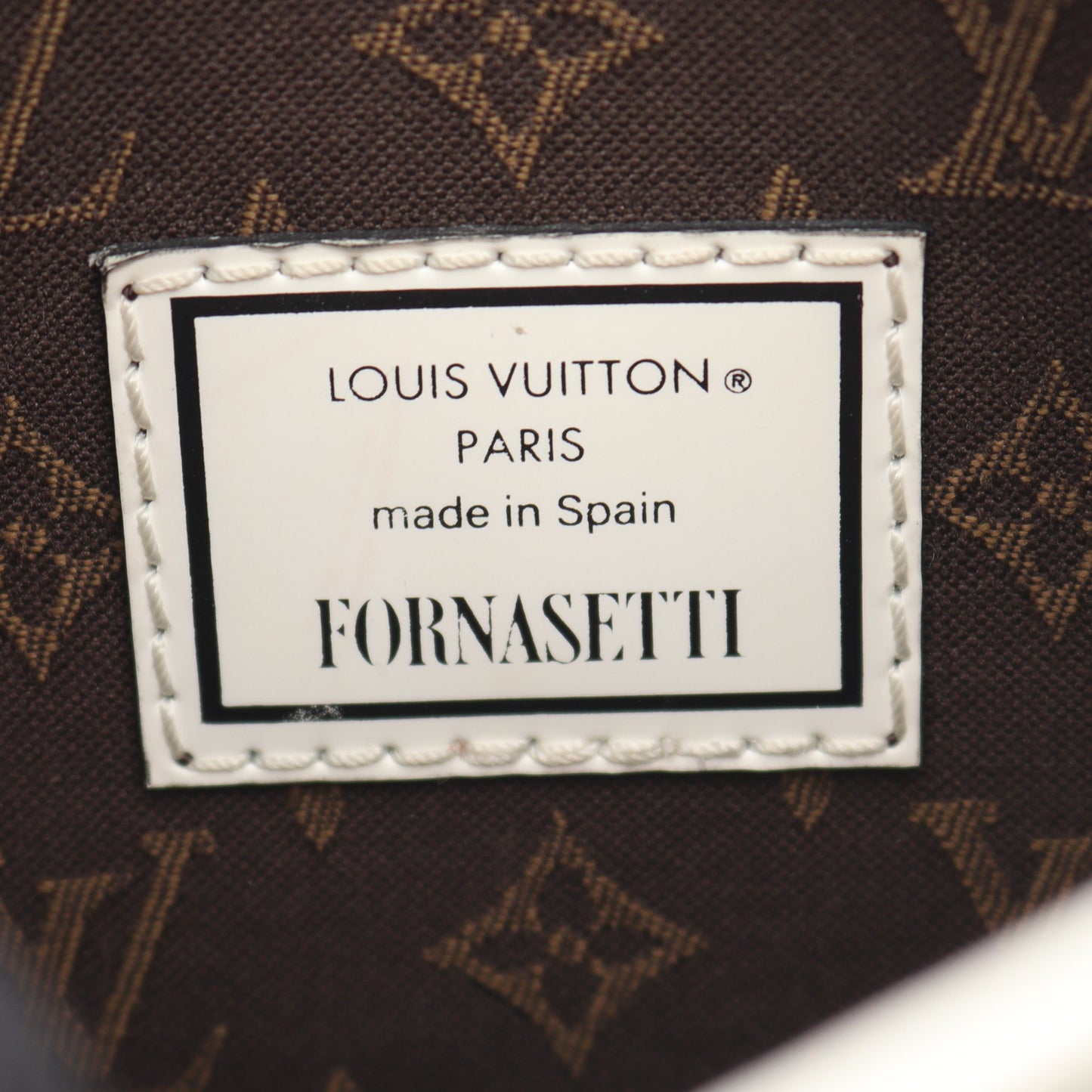 LOUIS VUITTON × FORNASETTI プティット サックプラ モノグラム 2WAY ハンドバッグ PVC レザー ホワイト ブラウン ブラック ルイヴィトン