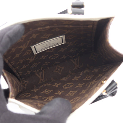 LOUIS VUITTON × FORNASETTI プティット サックプラ モノグラム 2WAY ハンドバッグ PVC レザー ホワイト ブラウン ブラック ルイヴィトン
