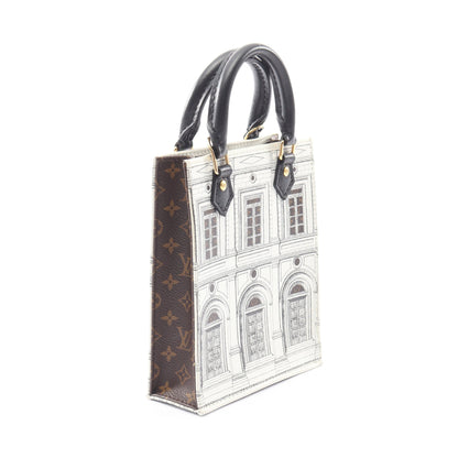 LOUIS VUITTON × FORNASETTI プティット サックプラ モノグラム 2WAY ハンドバッグ PVC レザー ホワイト ブラウン ブラック ルイヴィトン