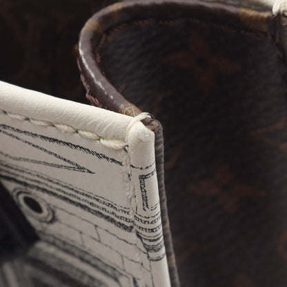 LOUIS VUITTON × FORNASETTI プティット サックプラ モノグラム 2WAY ハンドバッグ PVC レザー ホワイト ブラウン ブラック ルイヴィトン
