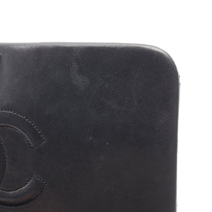 マトラッセ フルフラップ チェーンショルダーバッグ ラムスキン ブラック ゴールド金具 シャネル