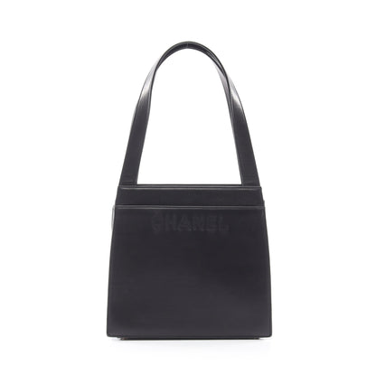 ロゴ ショルダーバッグ ラムスキン ブラック ゴールド金具 シャネル