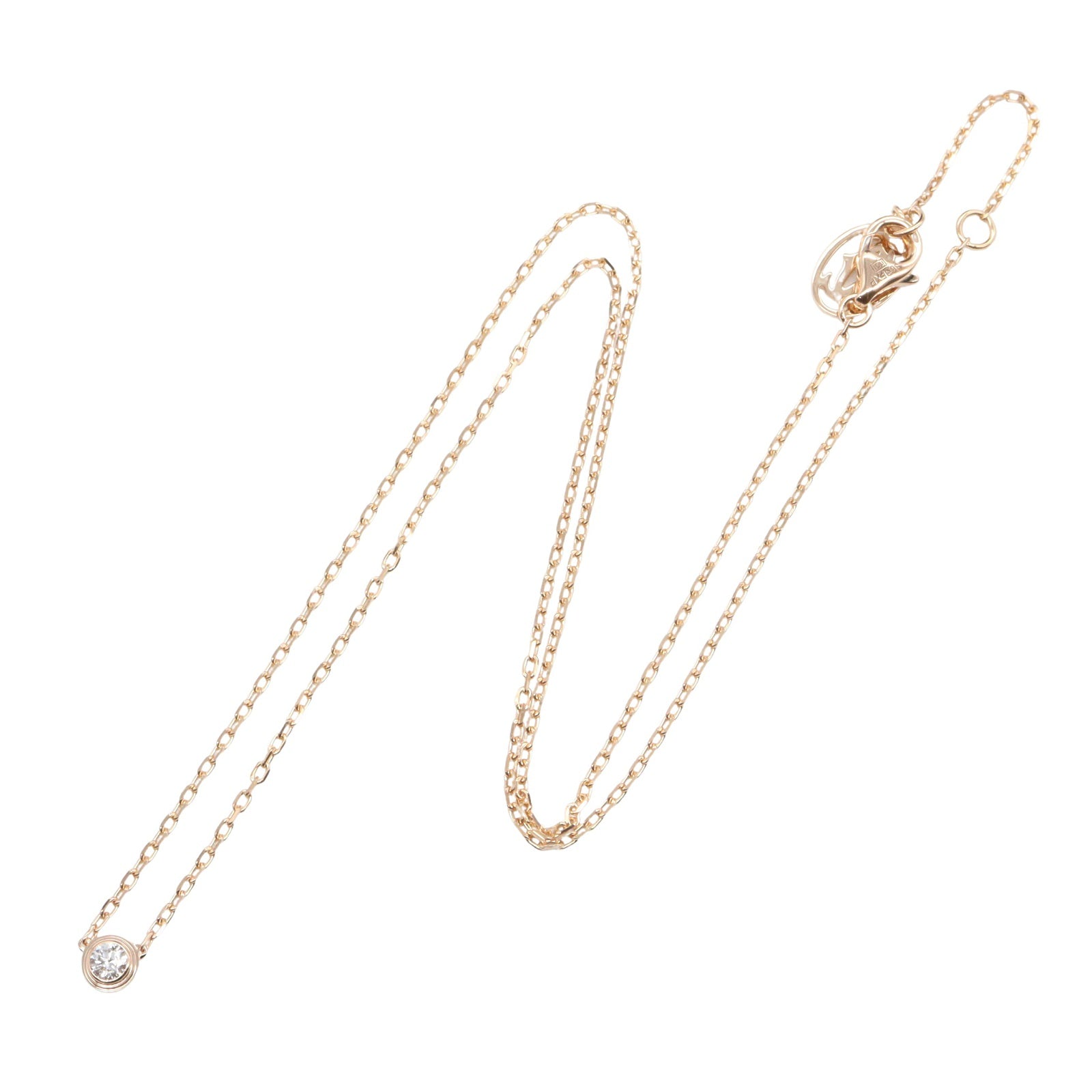 ダムール SM ネックレス ネックレス K18PG ダイヤモンド ピンクゴールド クリア カルティエ アクセサリー Cartier