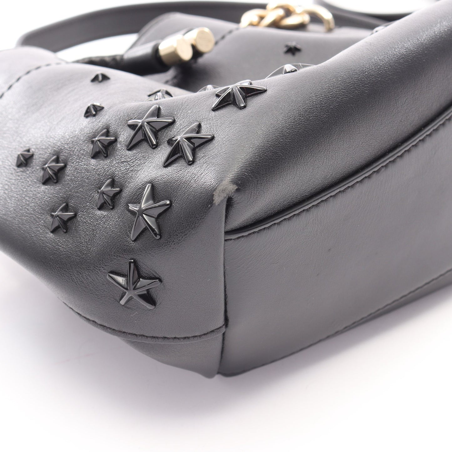 BON BON BUCKET 2WAY ハンドバッグ レザー ブラック ジミーチュウ