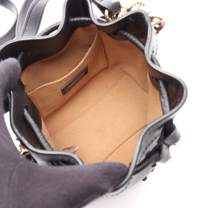 BON BON BUCKET 2WAY ハンドバッグ レザー ブラック ジミーチュウ