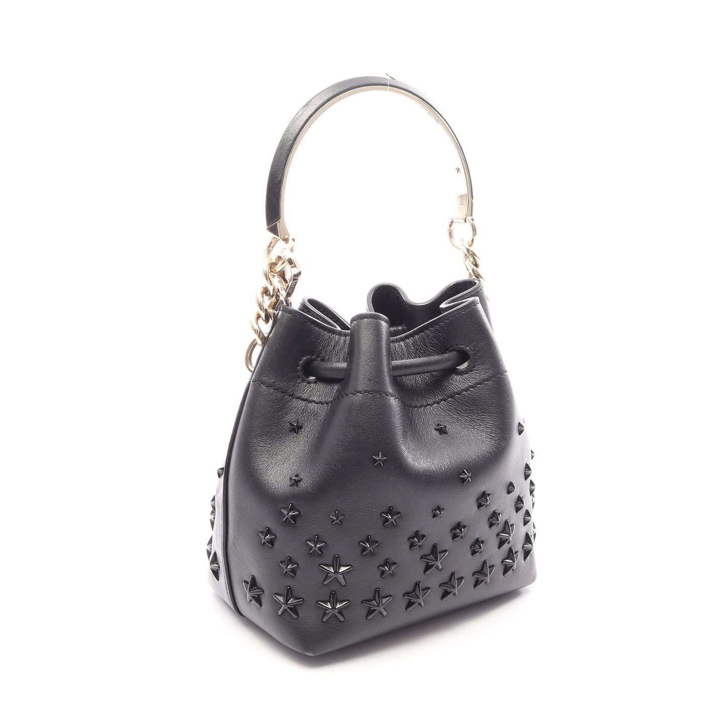 BON BON BUCKET 2WAY ハンドバッグ レザー ブラック ジミーチュウ