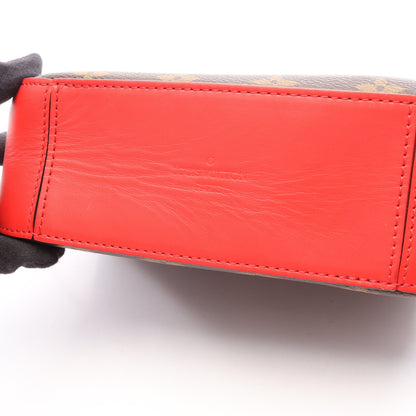 サントンジュ モノグラム コクリコ 2WAY ショルダーバッグ PVC レザー ブラウン レッド ルイヴィトン バッグ LOUIS VUITTON