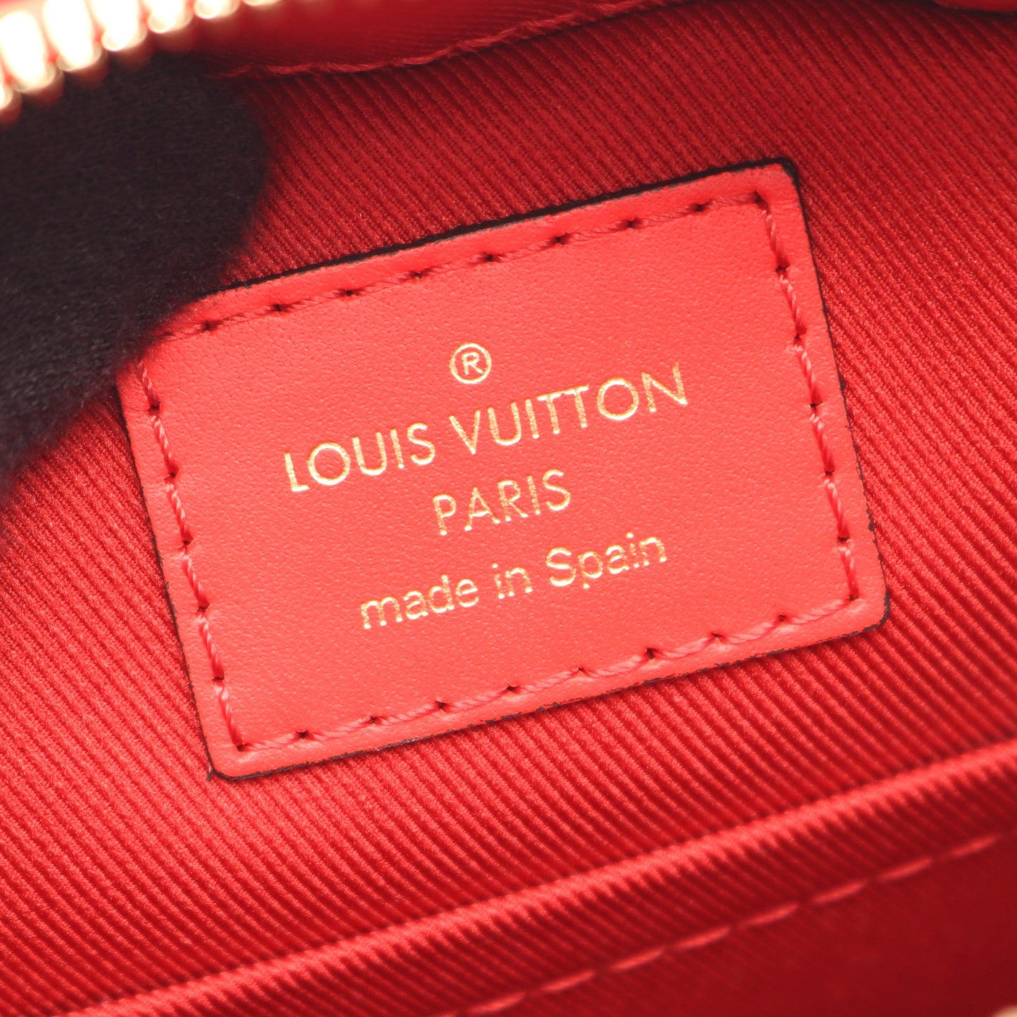 サントンジュ モノグラム コクリコ 2WAY ショルダーバッグ PVC レザー ブラウン レッド ルイヴィトン バッグ LOUIS VUITTON
