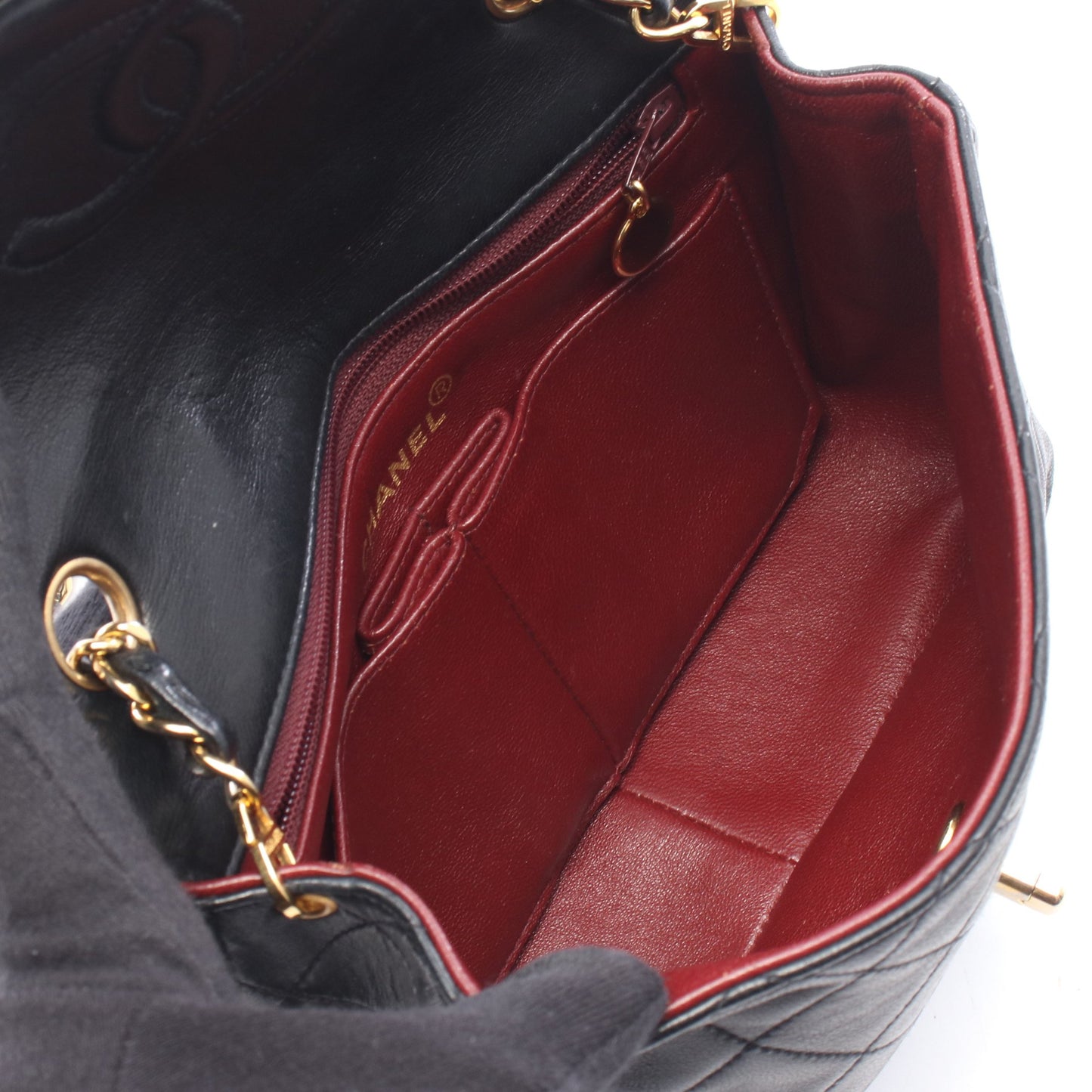 ミニマトラッセ20 チェーンショルダーバッグ ラムスキン ブラック ゴールド金具 シャネル バッグ CHANEL