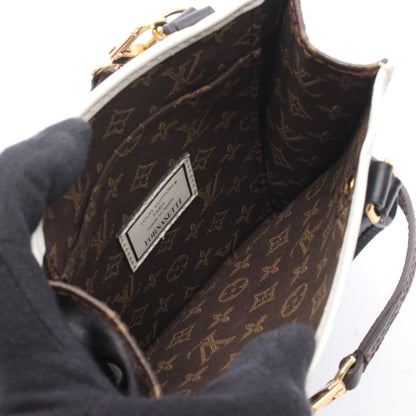 LOUIS VUITTON × FORNASETTI プティット サックプラ モノグラム 2WAY ハンドバッグ PVC レザー ホワイト ブラウン ブラック ルイヴィトン