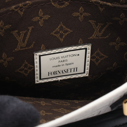 LOUIS VUITTON × FORNASETTI プティット サックプラ モノグラム 2WAY ハンドバッグ PVC レザー ホワイト ブラウン ブラック ルイヴィトン
