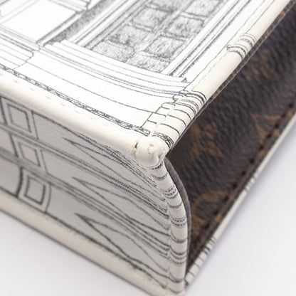 LOUIS VUITTON × FORNASETTI プティット サックプラ モノグラム 2WAY ハンドバッグ PVC レザー ホワイト ブラウン ブラック ルイヴィトン